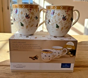 Villeroy & Boch Toys Delight Christmas Anniversary Edition 13 oz Mug Setof 2 NEW - Picture 1 of 11