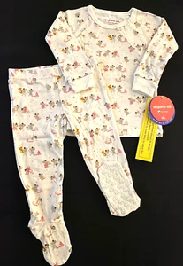 MAGNETIC ME Mice & Band Cotton Footed Pajamas Boys/Girls 9-12 m - Picture 1 of 2
