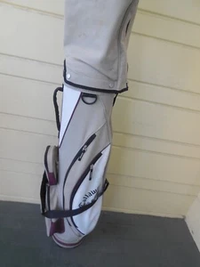USED CALLAWAY ULTRA LITE CARRY BAG / 4 WAY DIVIDE /BEIGH & BLACK /+ RAINCOVER. - Picture 1 of 4