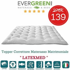 Correttore Materasso in Lattice Matrimoniale 140x200 Alto 7 cm Topper Letto