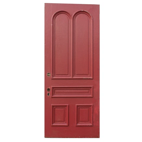 Salvaged 33” Cottage Door with Dual Arched Panels, Late 1800's, NED2227 Cover