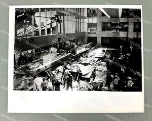 Hyatt Hotel Collapse Kansas City MO 10yr Anniversary 1991 Restrike Press Photo - Picture 1 of 2