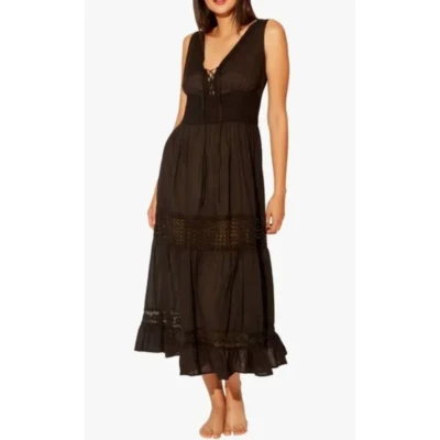 Maxi Vestido Largo Cubrir BLEU ROD BEATTIE Negro India Bazaar Foto 1 de 4