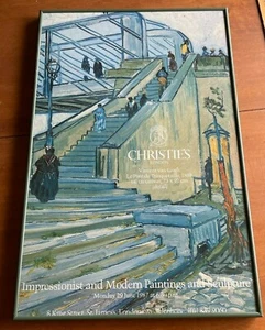 Christie's London 1987 Impressionist Modern Paintings Auction Van Gogh Poster Ad - Picture 1 of 4