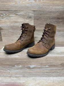 Clarks Orinoco Spice Brown Leather Combat Boots Women's Size 9.5 - Picture 1 of 9
