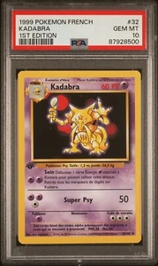 💎PSA 10 1st Edition - Kadabra - 32/102 - French Base Set- Pokemon GEM MINT💎 - Picture 1 of 3