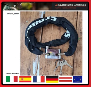 KETTE 5MM X L. 90 cm EINBRUCHSCHUTZSCHLOSS - DIEBSTAHLSICHERUNG FAHRRAD SCOOTER - Bild 1 von 13