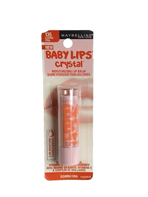 MAYBELLINE Baby Lips Moisturizing BALM ~ GLEAMING CORAL #135 ~ NEW & SEALED - Image 1 of 4