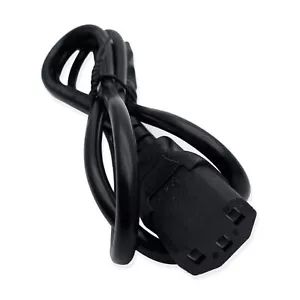 Power Cord Cable For 3 Prong Standard PC Computer TV Monitor Cable Adapter - Picture 1 of 3