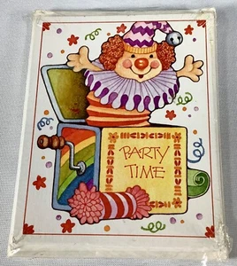 CURRENT 1978 Clown Party Invitations 12 Kids Birthday Party Vintage NOS Unopened - Picture 1 of 2