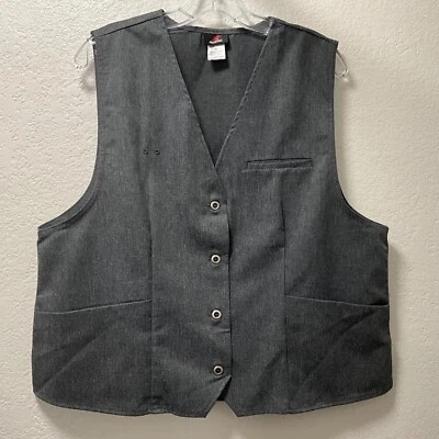 Aramark Unisex Hospitality Work Vest Gray 3 Pocket Work Top Unisex Size XL NWOTS - Image 1 of 3