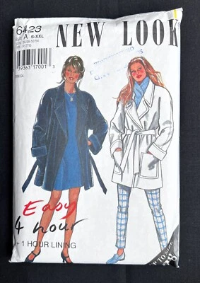 New Look 6423 Misses Jacket, Lined, Easy 4 Hour Vintage 1995 Pattern S-XXL Uncut - Image 1 of 2