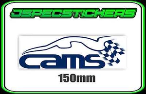 CAMS STICKER MOTORSPORT RACING DRIFT RALLY CIRCUIT GO KART BUMPER DECAL - Imagen 1 de 3