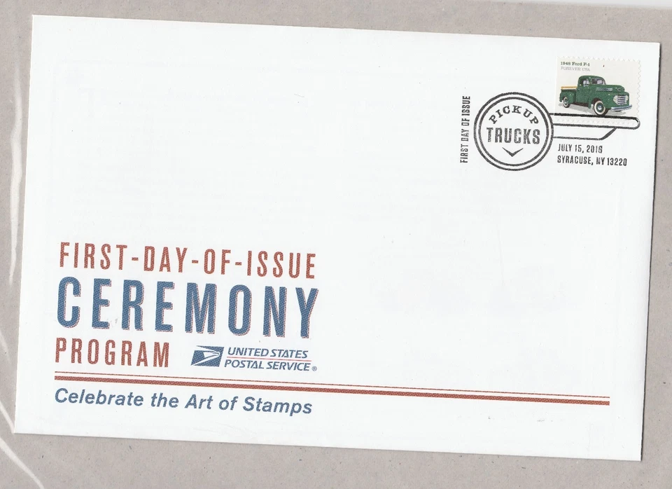 US 5103 Pickup Trucks 1948 Ford F-1 Ceremony Program FDC 2016 - Image 1 of 1