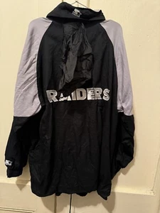 Oakland Raiders Pro Line NFL Starter Puffer Windbreaker Men’s XL 1990s - Picture 1 of 14