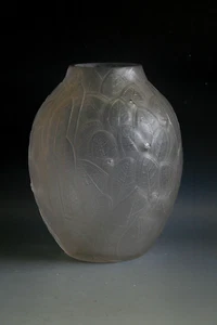 ANTIGUO JARRÓN DE VIDRIO ART DECO ANDRE HUNEBELLE - Imagen 1 de 4