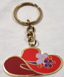 Red Hat Society Keychain Key Ring  gold tone 2004 - Picture 1 of 7