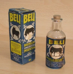 leeres BELI Spezial ÖL - gegen Bremsen / Insekten um 1940 - 50 - Picture 1 of 9