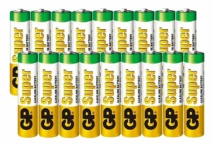 18 x GP Super Alkaline AAA, AM4, HP16, LR03, MN2400, UM4, 24A 1.5V Batteries - Picture 1 of 2