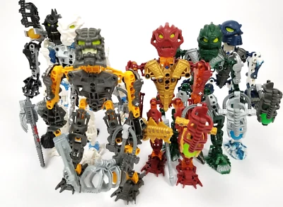 LEGO Bionicle Toa Inika Complete Set 8727 8728 8729 8730 8731 8732 One Ball Each Foto 1 de 4