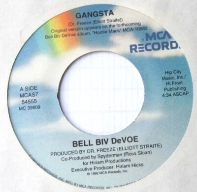 BELL BIV DeVOE * 45 * Gangsta * 1992 #21 * USA MINT ORIGINAL MCA Vinyl Pressing - Image 1 of 2