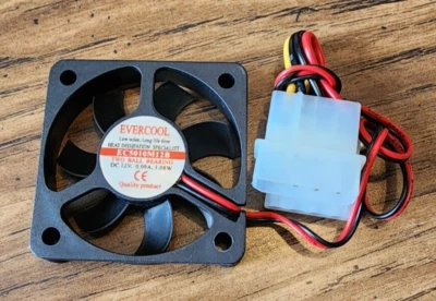 Cooling Fan 50mm x 10mm LP4 Connector 12V Dual Ball Bearing FAN5X1LP4 EC5010M12B - Image 1 of 3