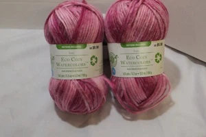 Loops and Threads Eco Cozy Watercolors Yarn Knockout Rose 5.3 oz Lot of 3 - NEW - Picture 1 of 3