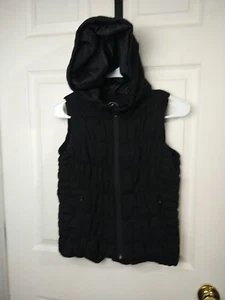 Sugarfly Girls L Hooded Vest Grey Zipper Front Puffed Zip Pockets casual layer - Picture 1 of 10