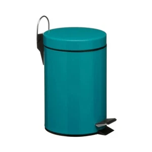 3 Ltr Turquoise Pedal Bin Waste Garbage Paper Home Kitchen Indoor Dustbin Easy L - Picture 1 of 1