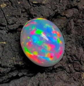 10.40 Ct. Ethiopian Opal Oval Cabochon Loose Gemstone Natural Dot Fire Opal Cabo - Picture 1 of 5