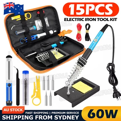 60W 15IN1 Soldering Iron Kit 60W Electric Welding Tool Adjustable Temperature - image 1 of 4