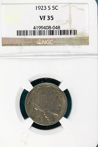 1923-S NGC VF35 Buffalo Nickel!! #B4733 - Picture 1 of 2