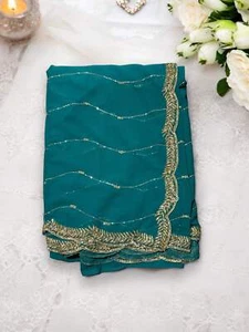 Designer Handwork Saree With Stones - Indian Ethnic Wear for Women- 008 - Picture 1 of 6