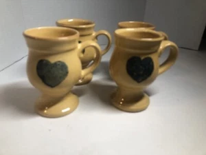 Pfaltzgraff America GRANDMUG Blue Heart Footed Mug Pedestal MAFA Retired - Picture 1 of 5