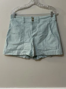 A New Day Damen mintgrün Stretch hoch geschnitten Canvas Shorts Größe 10 wählbar - Bild 1 von 8