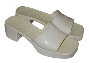 NEW NIB Coach Scarlett Rubber Block Heel Sandals 8 - Picture 1 of 12