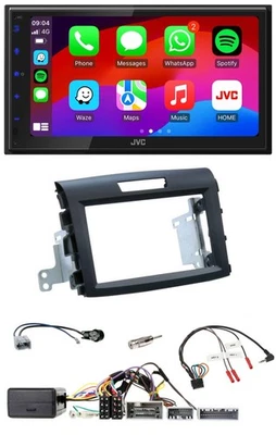 JVC Bluetooth 2DIN Lenkrad DAB USB Autoradio für Honda CR-V FR5/FR6 ab 2013 schw - Bild 1 von 4