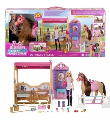 Barbie Mysteries The Great Horse Chase Ultimate Stable NUEVO Foto 1 de 4