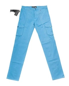 Kiton $1,780 NWT Blue Slim Cargo Pants Stretch Selvedge Cotton Jeans 33 US - Picture 1 of 10