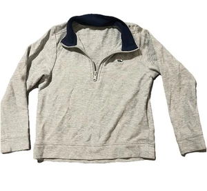 Vineyard Vines Boys Quarter Zip Pullover Gray Size 6 GUC - Picture 1 of 5