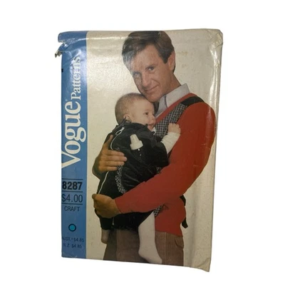 Vogue 8287 Infant Carrier Sewing Pattern Adjustable Secure Front Baby Pack w Pad - Image 1 of 3