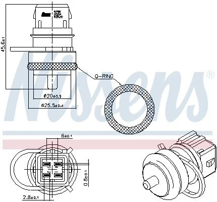 207000 NISSENS Sensor, coolant temperature for DACIA,MITSUBISHI,NISSAN,OPEL,RENA - Image 1 of 1