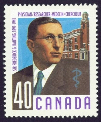Canadá sc#1304 Médicos canadienses: Sir Frederick Banting, como nuevo-nuevo Foto 1 de 2