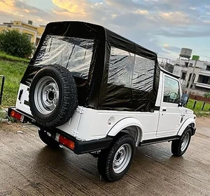 Fits Suzuki Black Soft Top Roof Long Body SJ410 SJ413 Samurai Maruti Gypsy King - Imagen 1 de 5