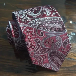 Burma Bibas Paisley Silk Neck Tie – Designer, Formal Accessory - Picture 1 of 7