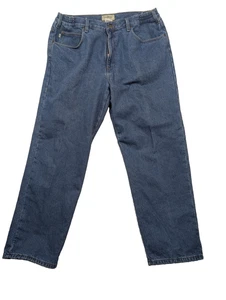 Jeans forrados de franela LL Bean para hombre 38x30 en azul lavado medio ajuste cómodo Denim - Imagen 1 de 16