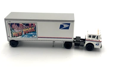 HO Athearn USPS Tractor w/28' Pup Trailer New York 93443 Original Box - Image 1 of 4