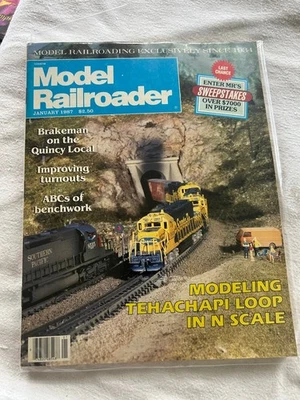 Model Railroader Magazine January 1987 Issue Modeling Tehachapi Loop - Image 1 of 2