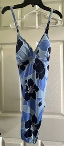 LANDS' END Floral Print Tank One-Piece Swimsuit Size 14L - Picture 1 of 5