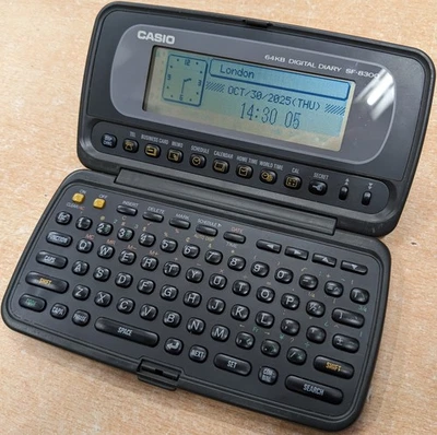 Casio Digital Diary SF-8300 64KB - Boxed with Cable & New Batteries Installed - Image 1 of 4